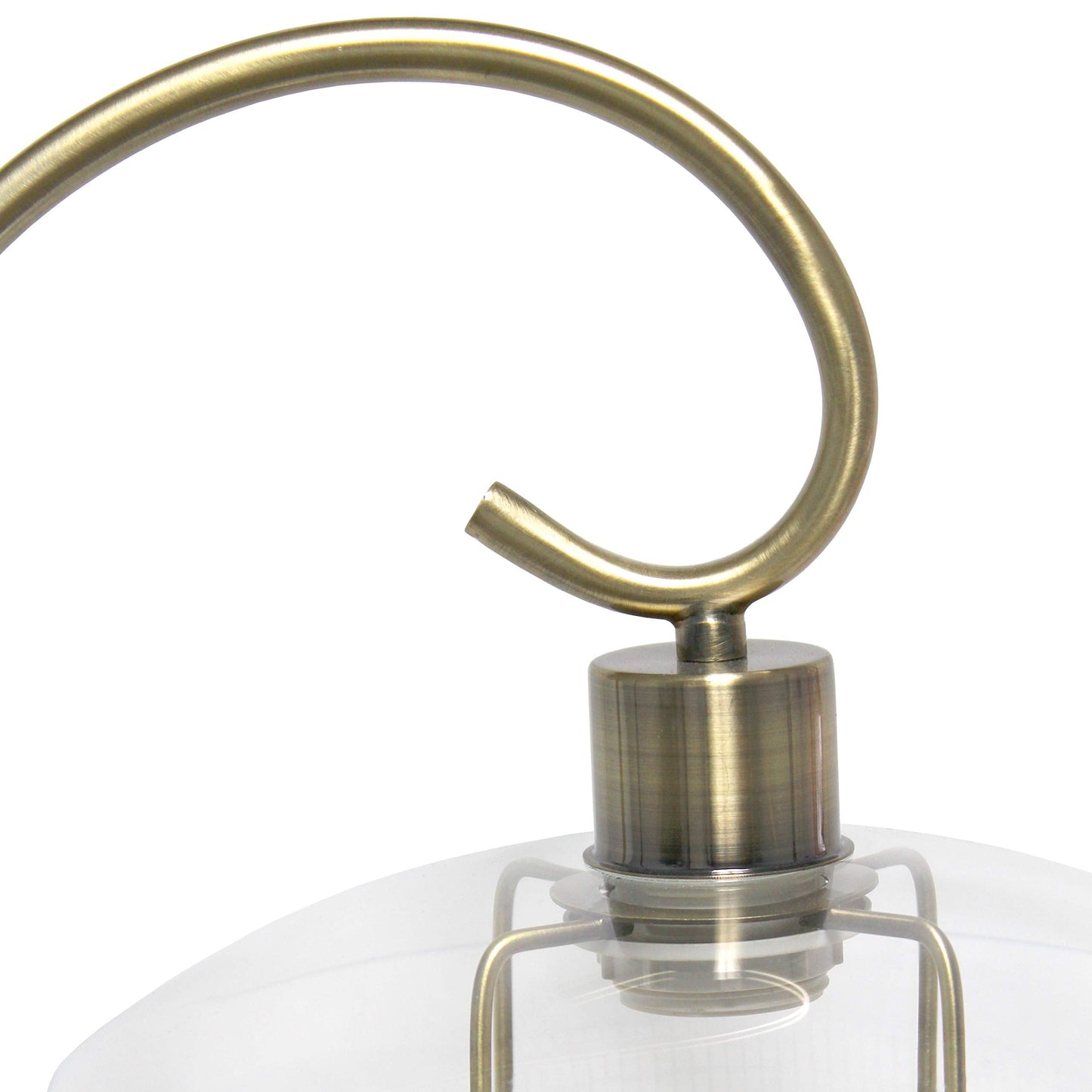 Simple Designs Lt1086-Abs Modern Metal Table Lamp, Antique Brass Finish, Iron Construction