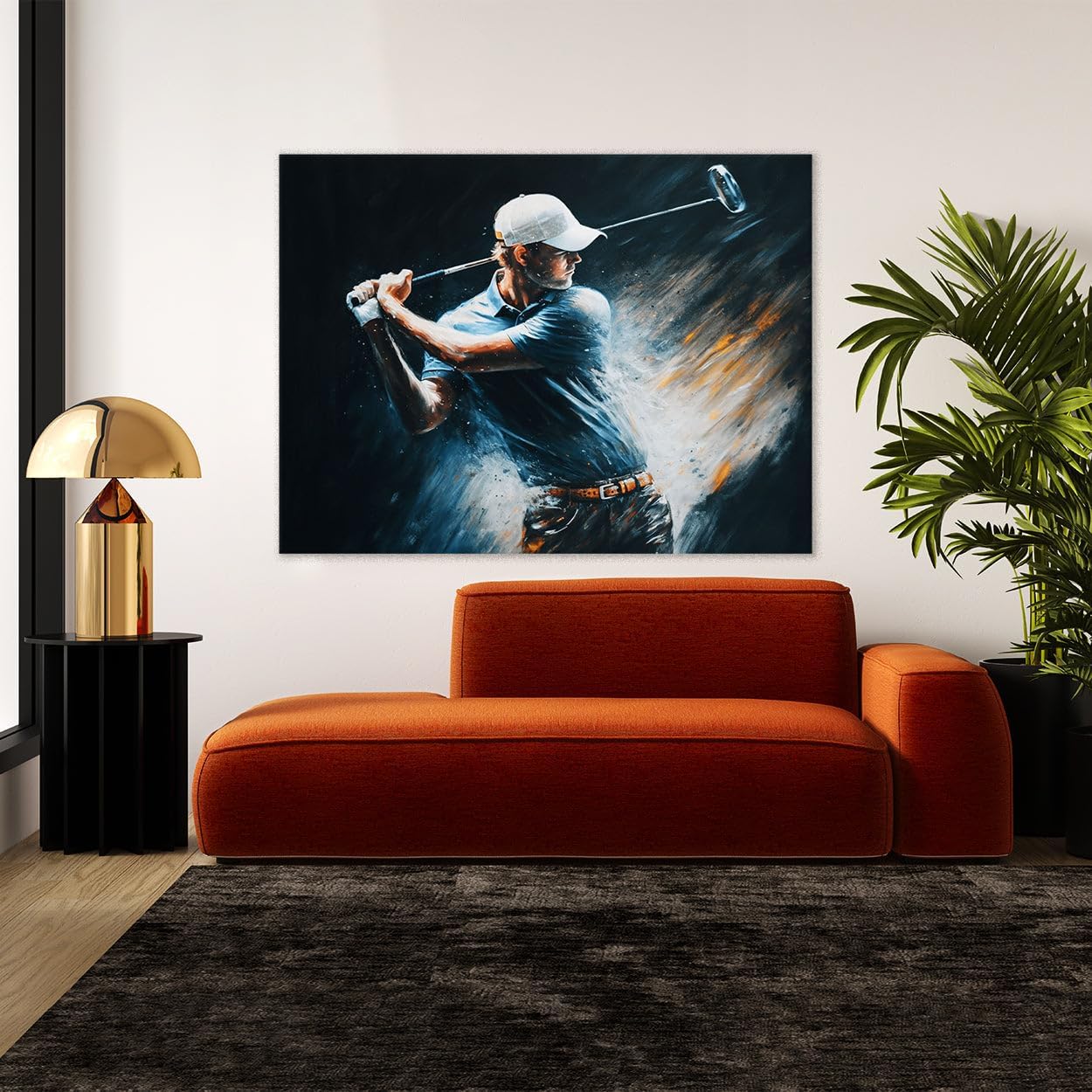 Sense Canvas Golf Golfer Motion Blur 8 Canvas Art - Home Decor Wall Art Print Poster Painting Medium 24x18 / 1.5"