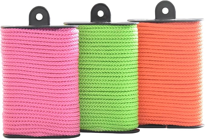 Tether Tite Utility Cord Diamond Braided 1/8" x45' Polypropylene Rope (30lbs) Heavy Duty General Purpose Rope for Marine,C...