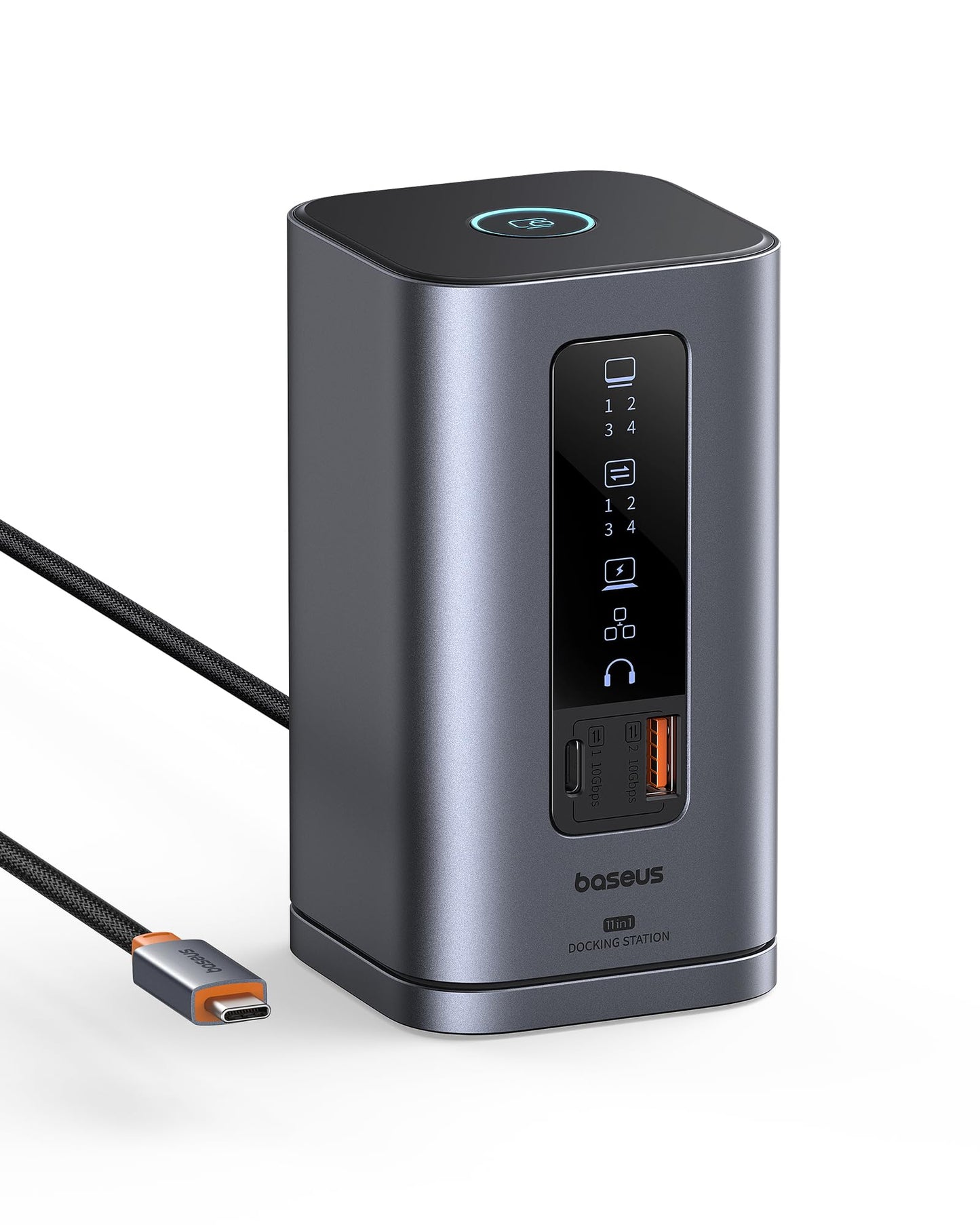 Baseus Docking Station, Spacemate(Win) 11 in 1, Triple Display, 4K HDMI and DP, 10Gbps USB A/C Ports, Gigabit Ethernet, 100W PD, Audio, Laptop Docking Station for Windows/Dell/HP/Lenovo/Asus/Acer/Mac