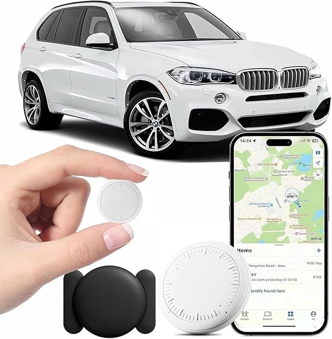 Mini GPS Tracker for Vehicles,Car Tracker Device Hidden for Vehicles Work with Find My (iOS Only) GPS Tracking for Vehicle...