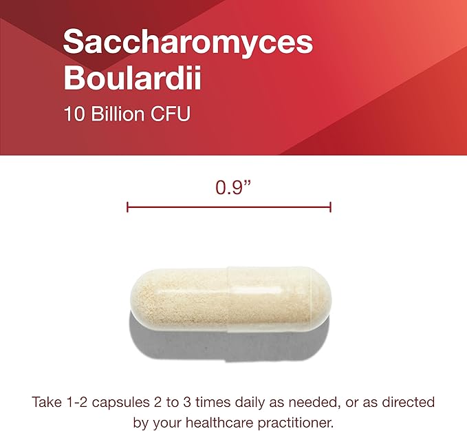 PROTOCOL FOR LIFE BALANCE Saccharomyces Boulardii - 10 Billion CFU - Probiotic Supplement - Support Gut Health & Digestive Health - Relieves Occasional Diarrhea - Halal & Kosher - 60 Veg Caps