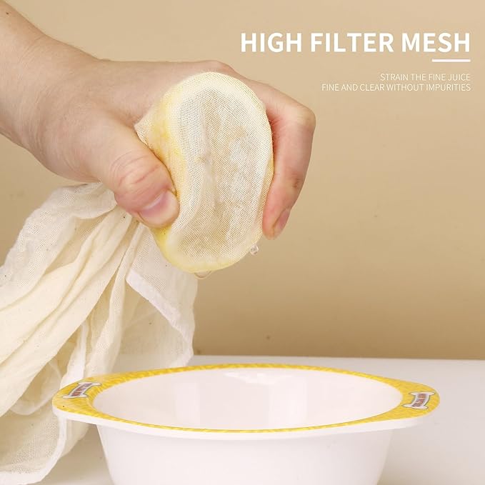 4 PCS Reusable Cheese Cloths for Straining, 20x20 Inch Hemmed Cheesecloth, 100% Cotton Unbleached Cloth Strainer for Coffee Brewing Cooking, Baking, Juicing, Straining, Cheese Making