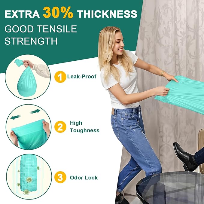 Adult Diaper Liner Refills Compatible with Janibell Akord 280 Slim 8 Pack for 2860 Diapers(Extra 10% Length&30% Thickness) Incontinence Disposal System Plant Scent to Eliminate Waste/Odor Resistant