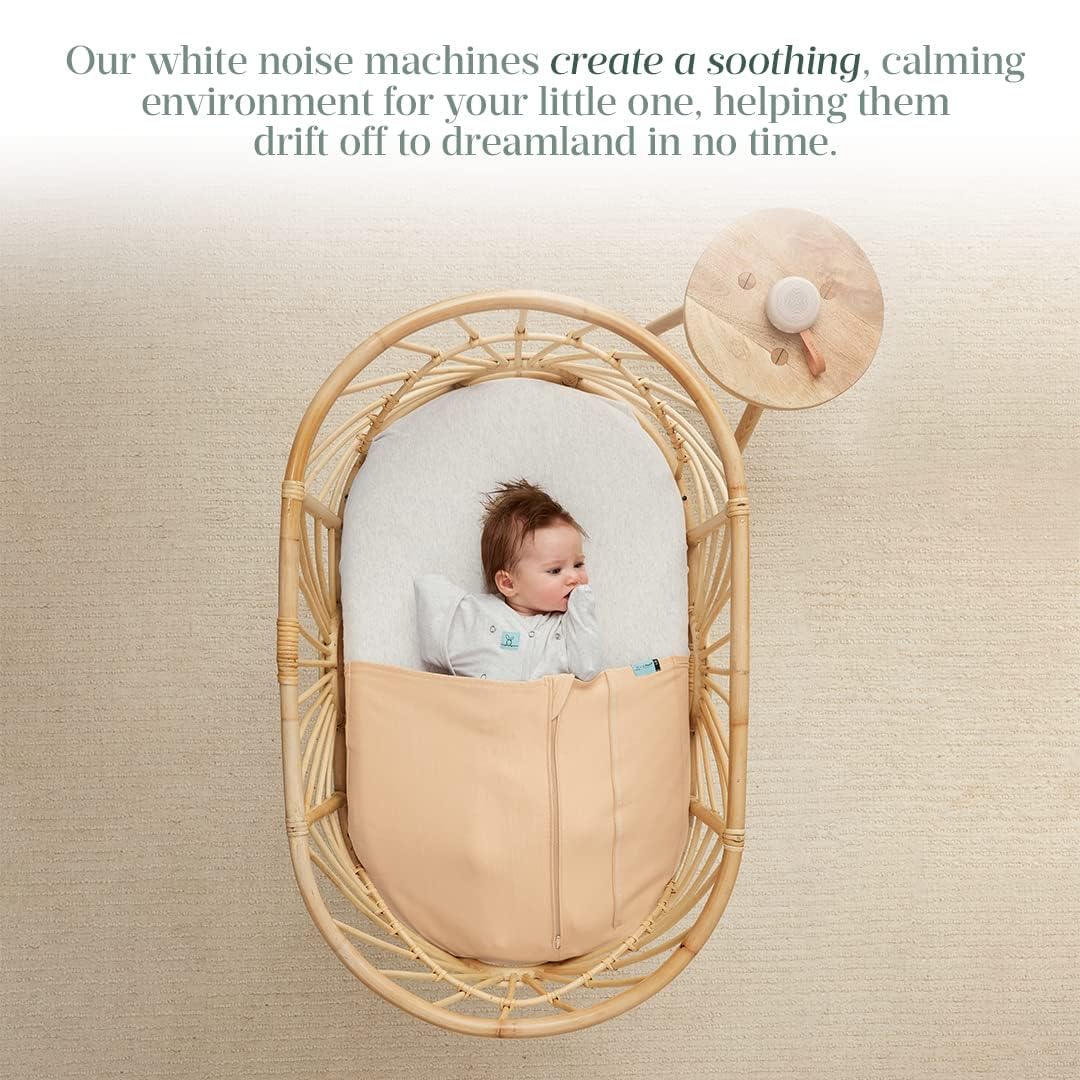 ergoPouch Drift Away White Noise Machine – Portable Sound Therapy for Baby & Adult, 7 Soothing Sounds, Rechargeable Battery, Adjustable Light - Home, Travel, and Registry Gift