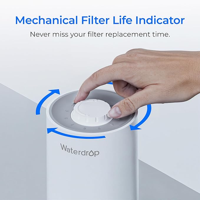 Waterdrop WD-CFF-03 Replacement Filter, Countertop Water Filter, 4000 Gallon Life, Replacement Water Filters for Sink, Replacement for WD-CTF-05, WD-CTF-06, 1 Pack