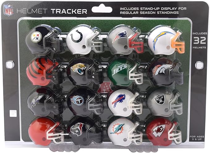 Riddell 32 Piece NFL Helmet Tracker Set - Gumball Size Helmets - All NFL Current Logo's - New 2024 Set