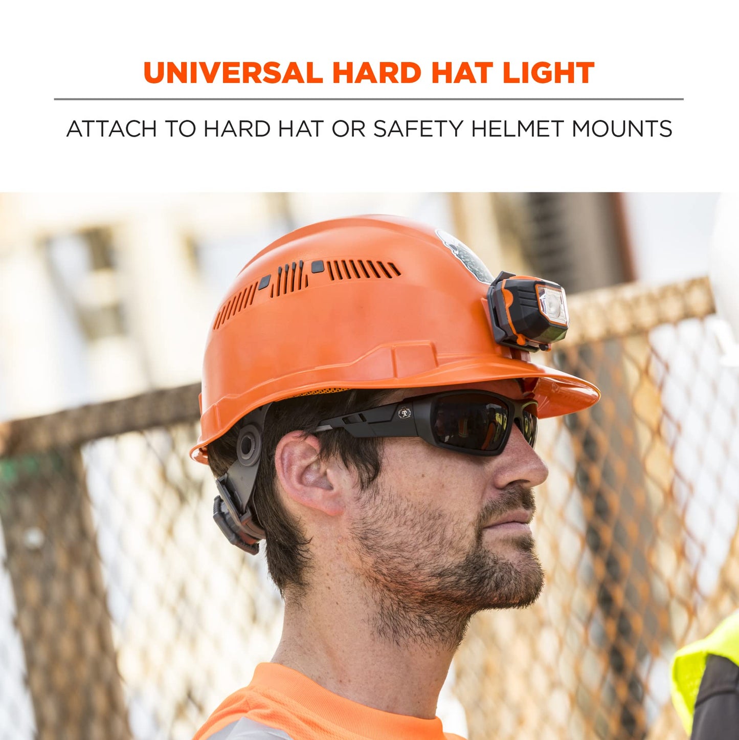 Ergodyne Hard Hat Headlamp, Skullerz 8981, Orange, Metal Construction