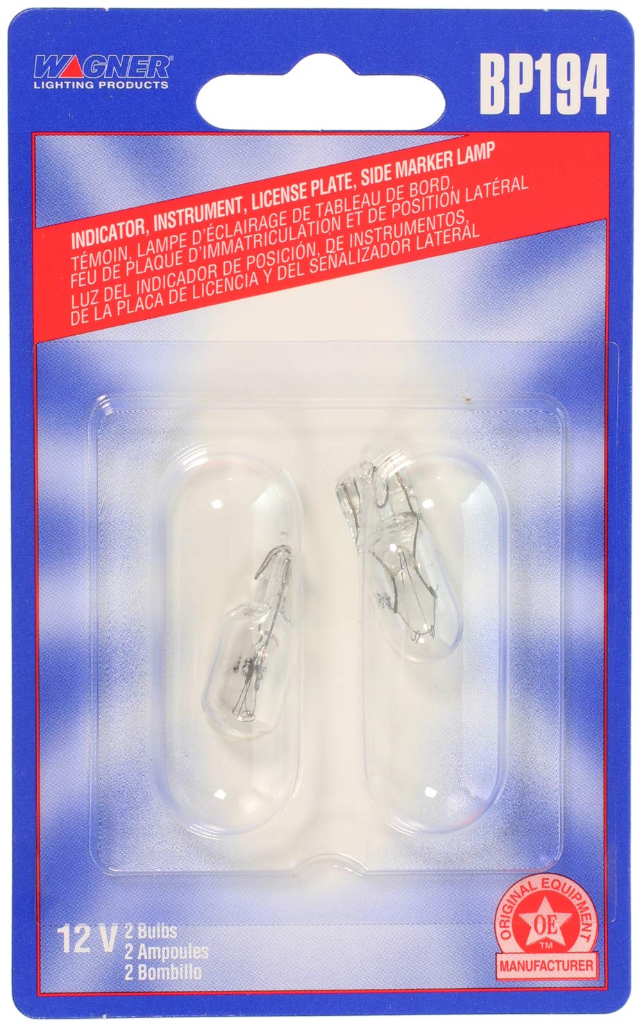 Wagner Lighting Bp194 Multi-Purpose Light Bulb, Glass, Assorted, 2 Count