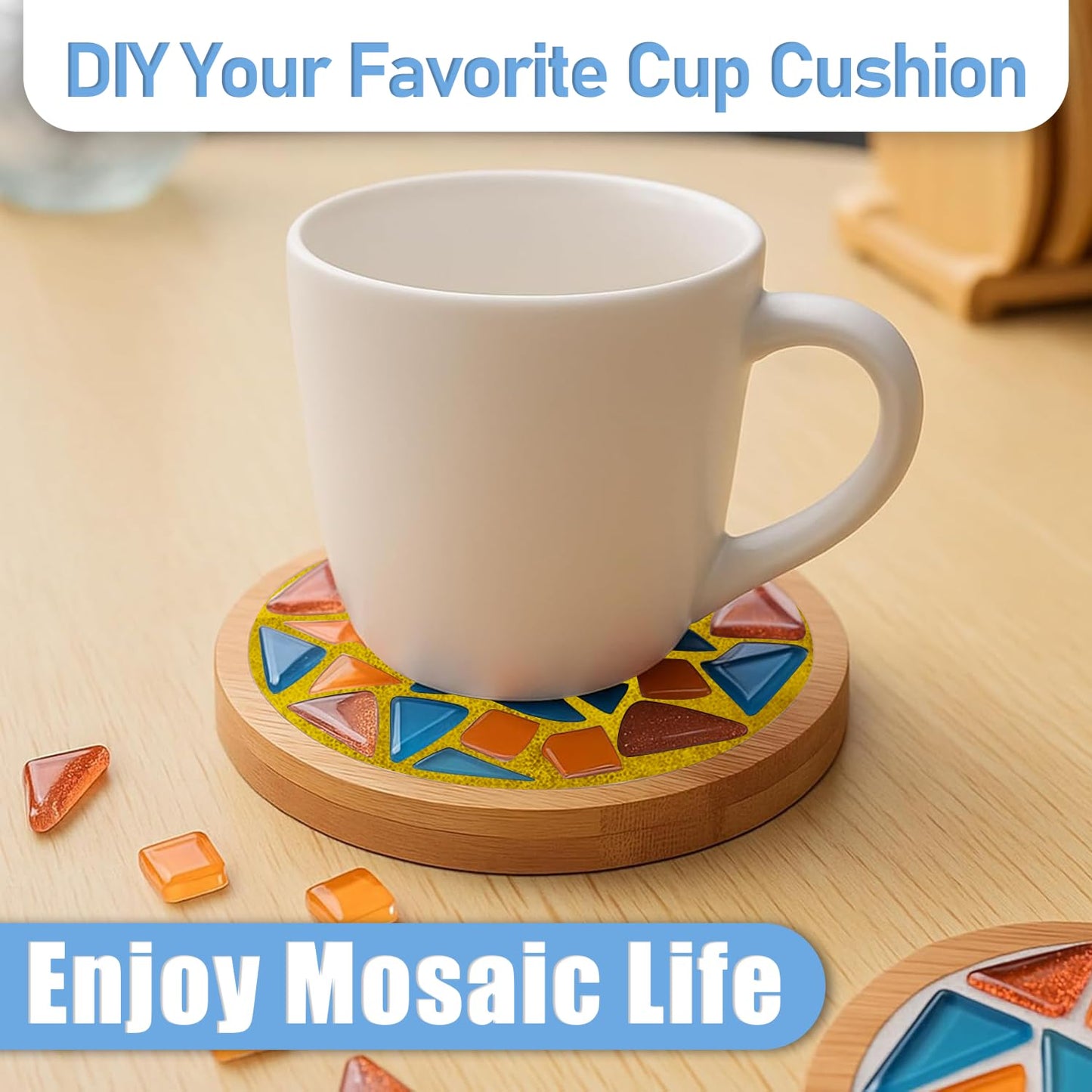 Mosaic Crystal Grout, Mosaics Tile Tools, Mosaic Tile Accessories – Essential for Handmade Grouting and Perfect for DIY Craft Projects (Yellow, 4.5oz)