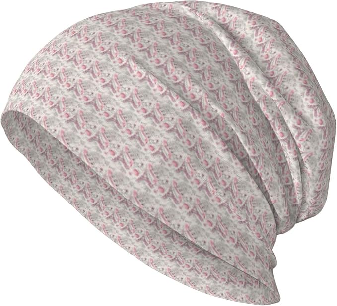 Romantic Paris Butterfly Print Winter Beanie Hat Men Women Soft Lightweight Thermal Cap for Outdoor Skiing Wear Black
