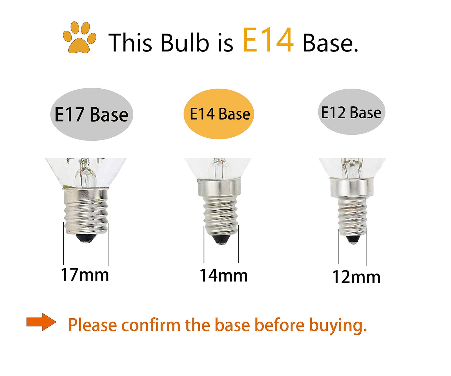Lamsky E14 LED Filament Candle Bulb, Warm White 2700K, 60W Equivalent, Clear Glass, 2 Count