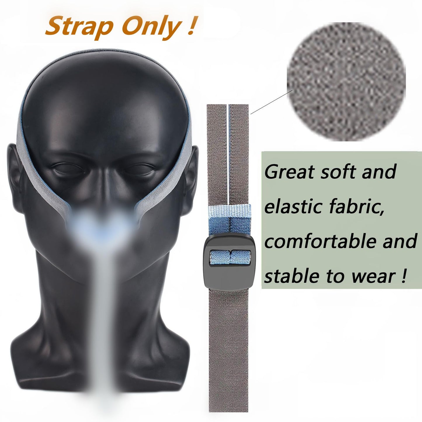 2-Pack Advanced Upgraded P10 Replacement Headgear Straps Compatible with Airfit P10/N30, Fully Adjustable Quick-fit Design Premium Soft Elastic Material