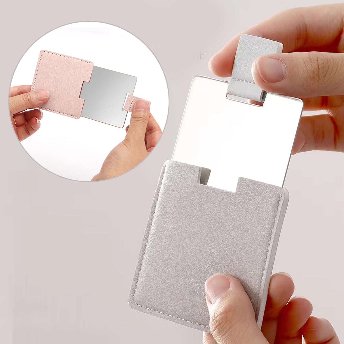 ZOMAND 3 PCS Small Compact Mirror for Purse Mini Mirror Travel Handheld Makeup Mirro Portable Folding Mirror, Pocket Cosmetic Tr