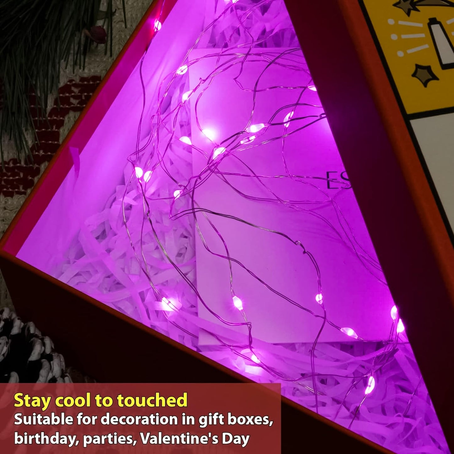 Hxweiye 6 Pack Pink Fairy Lights, 7Ft 20Led Waterproof String Lights For Diy Decor, Battery Operated, Model Hy100150-20