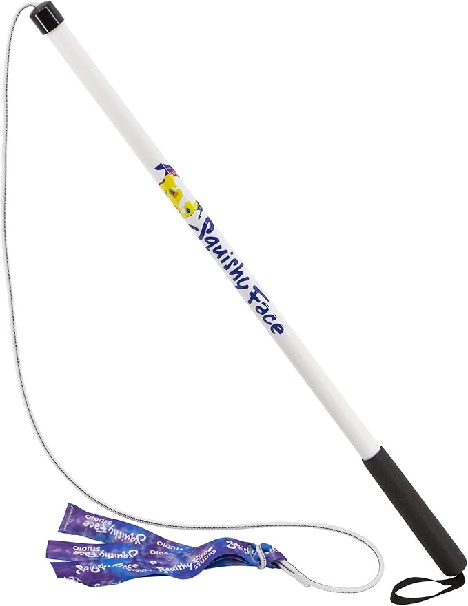 Squishy Face Studio Flirt Pole V2 with Lure - Durable Dog Toy for Fun Obedience Training & Exercise, Purple/Blue Tie Dye, ...