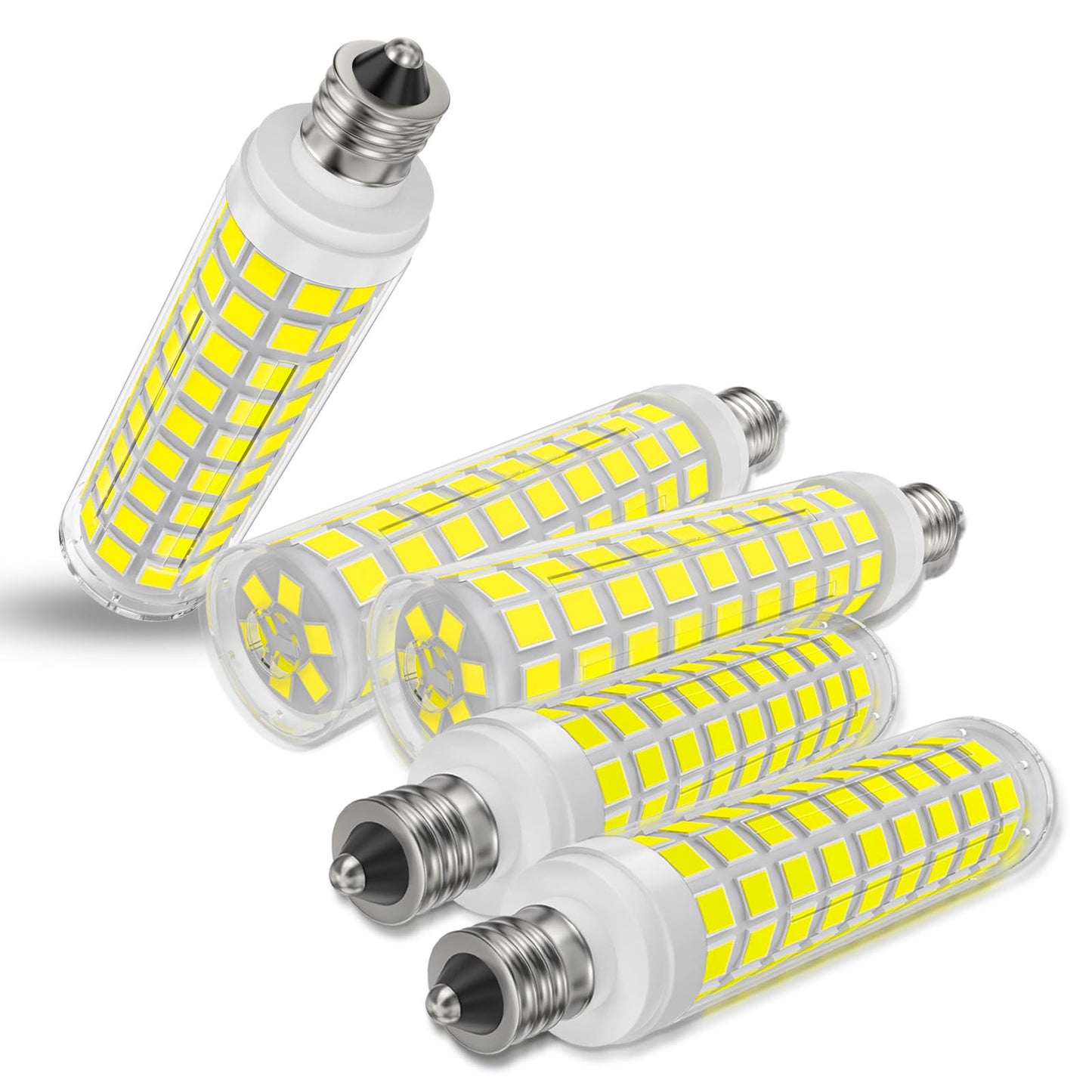 TAIYALOO E11 LED Bulb Dimmable 10W 1000LM Daylight White 6000K Mini Base JDE11 for Ceiling Fans, Chandeliers, Cabinet Lighting