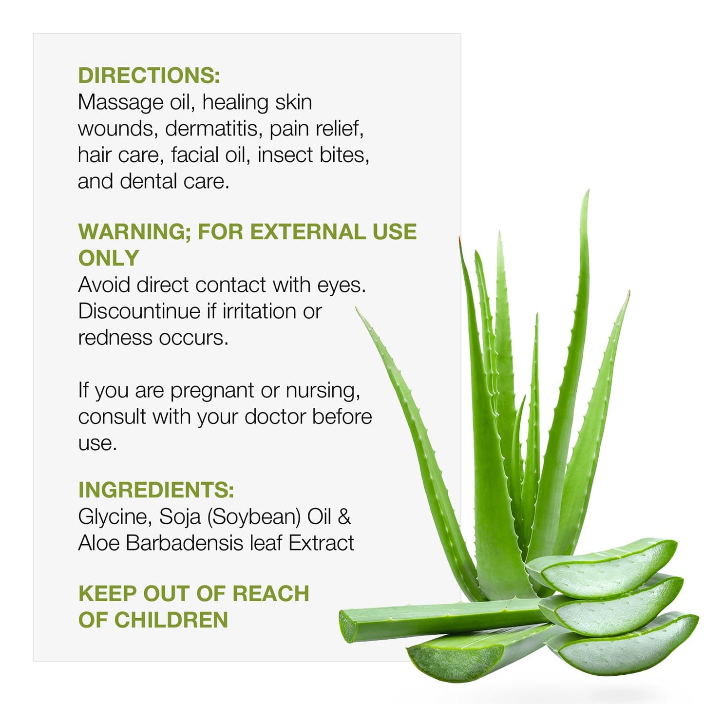 STAR CARE 100% Virgin Oil 4oz (Aloe Vera)