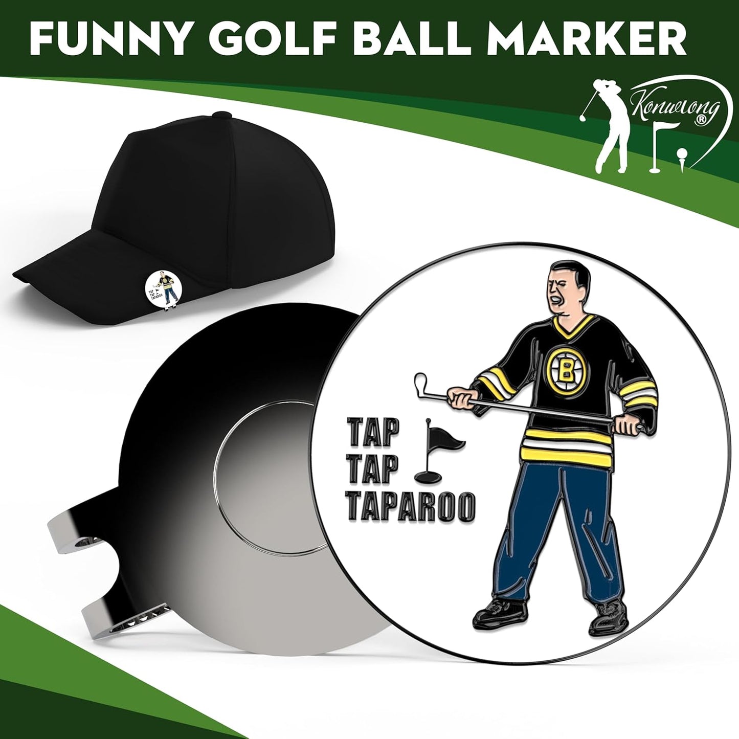 Funny Golf Ball Marker Magnetic Hat Clip for Putting Green | Cool Golf Accessories Golf Gadgets for Men and Women Unique | Personalized Golf Gag Gifts for Golfers Golf Lovers