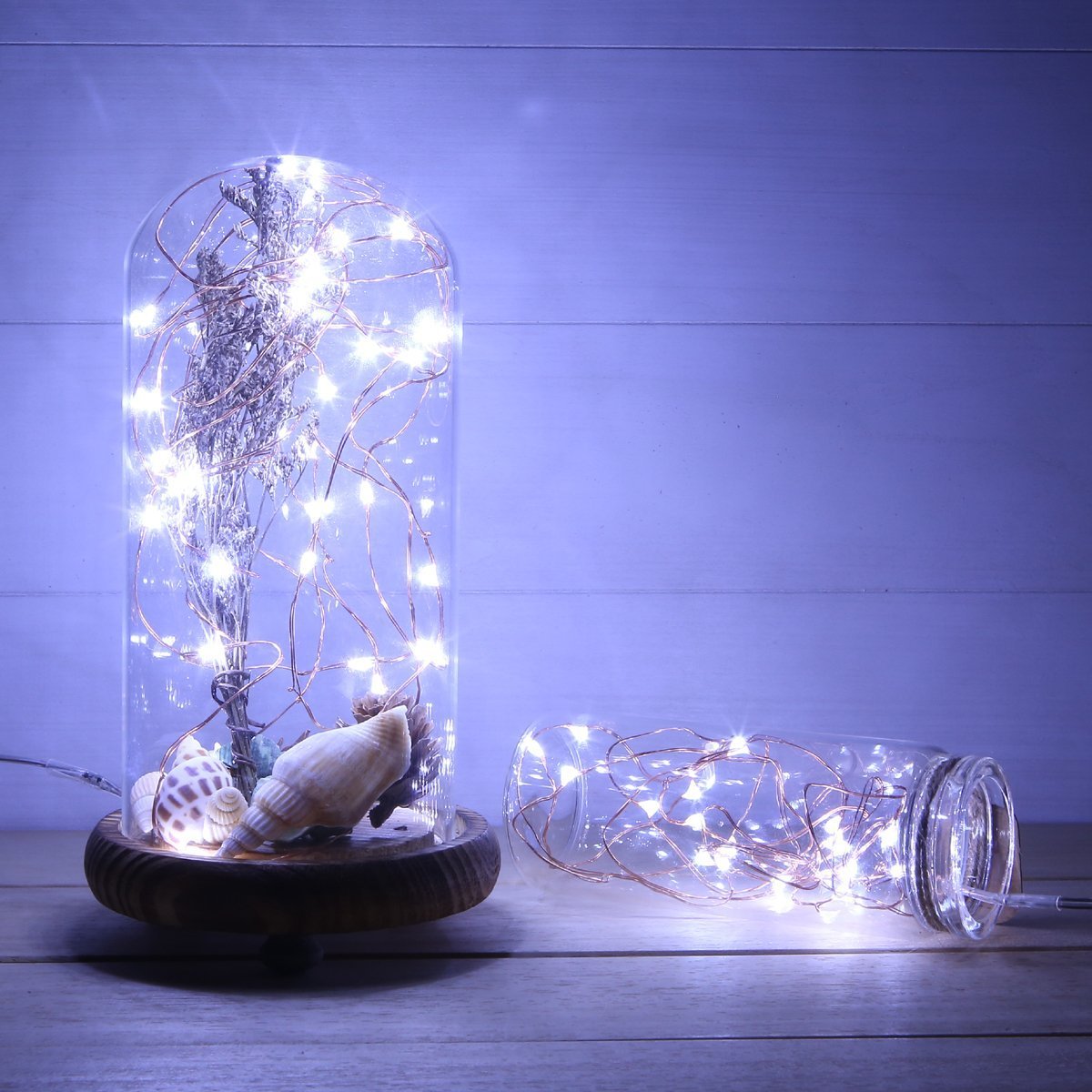 Anjaylia 10Ft Fairy Lights String - 30 Led Battery Operated, Copper, White, Ideal For Party, Home, Wedding & Festival Decoration