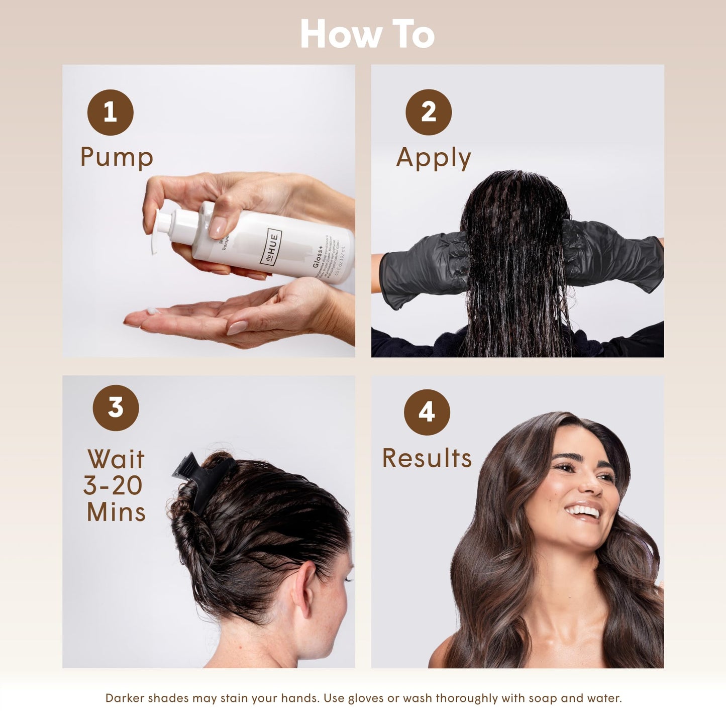 dpHUE Gloss+, Dark Brown - 6.5 oz (8-12 Applications) - Semi-Permanent Hair Color & Conditioner - Lasts Up to Eight Washes - Par