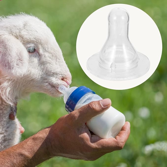 Replaceable Baby Bottle Nipples 10pack Silicone Nipple Sucker for Nursing Bottle for Lamb Pig Calf Cow