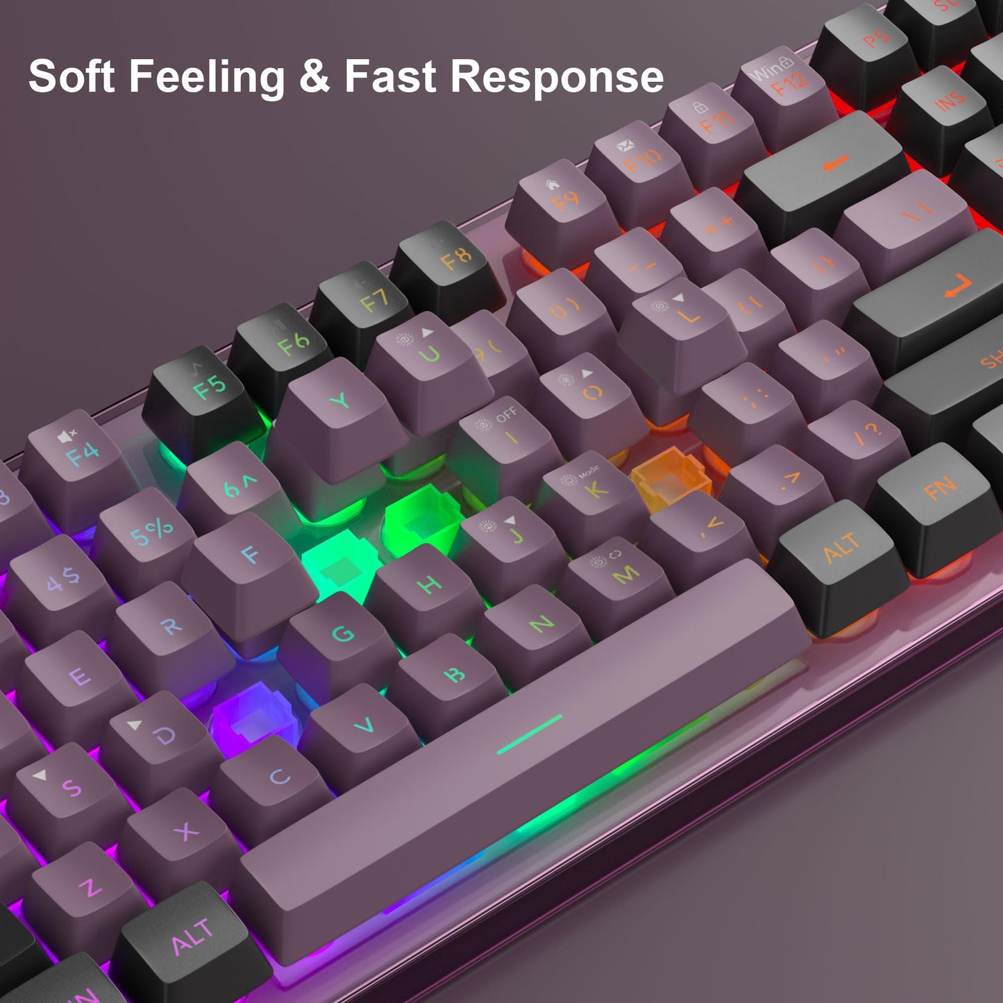 Gaming Keyboard And Mouse Combo, K1 Rgb Led Backlit Keyboard With 104 Key Computer Pc Gaming Keyboard For Pc/Laptop (Blackcurran