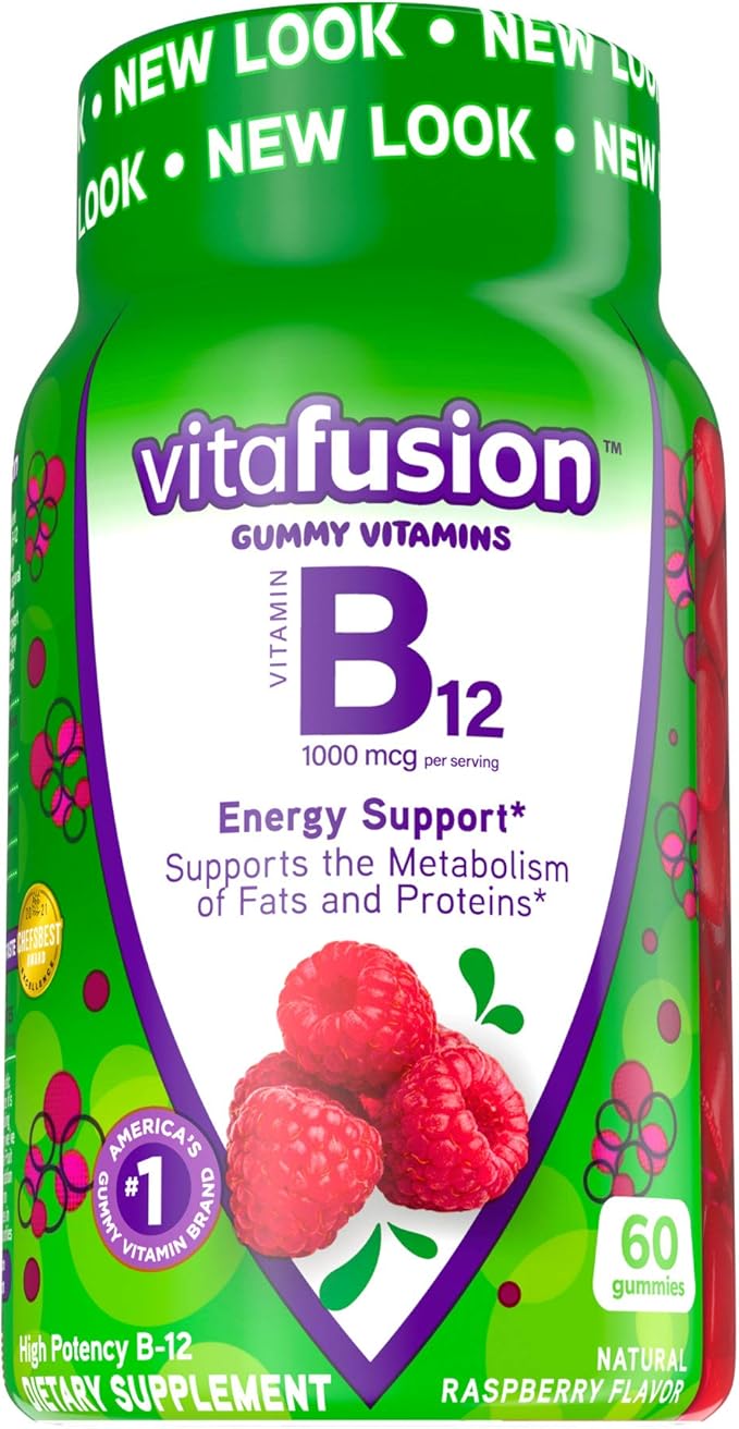 Vitafusion Multi+ Immune Support* Adult Gummy Vitamins with Vitamin C, Zinc B12 Gummy Vitamins, Raspberry Flavor, 60ct