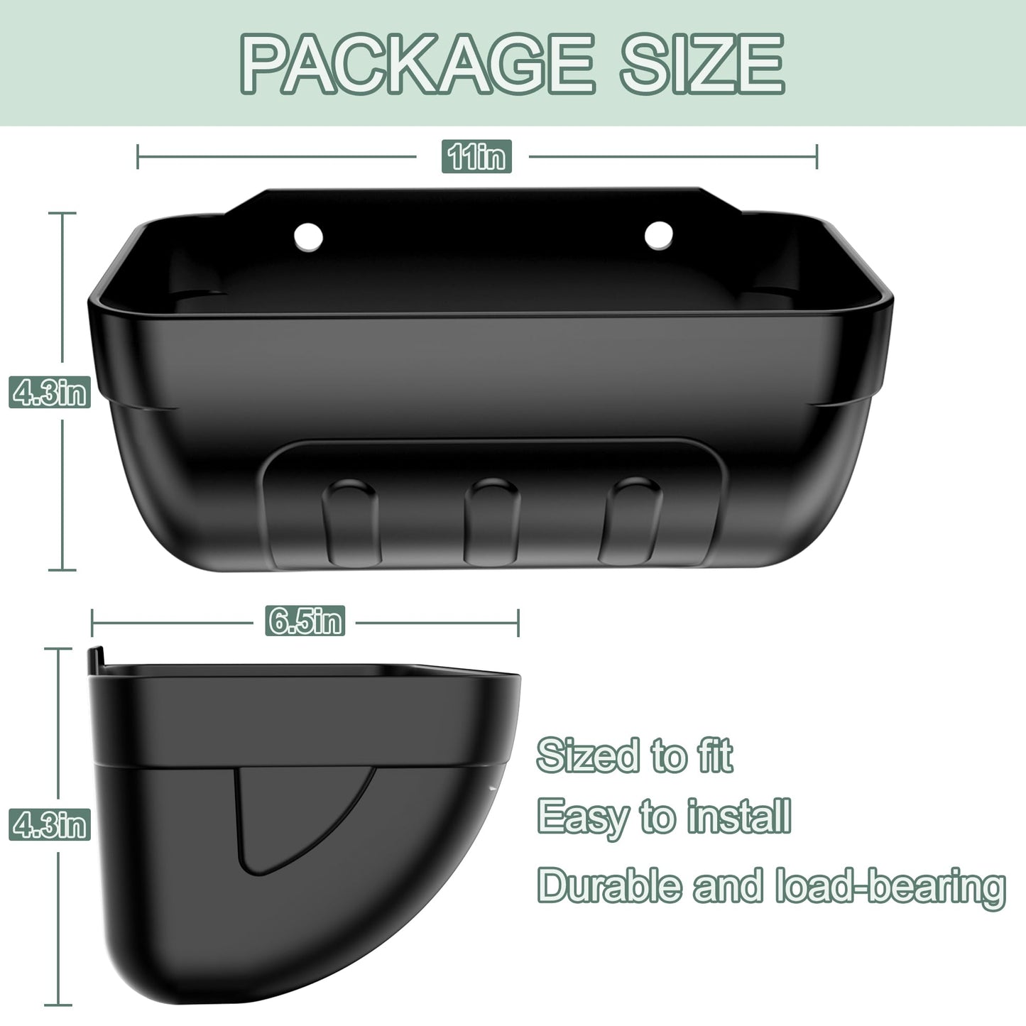 Tiflev Goat Feeders Hanging 6 Pack 3.5 Quart, Chicken Waterer Feeder Trough for Poultry Livestock Black