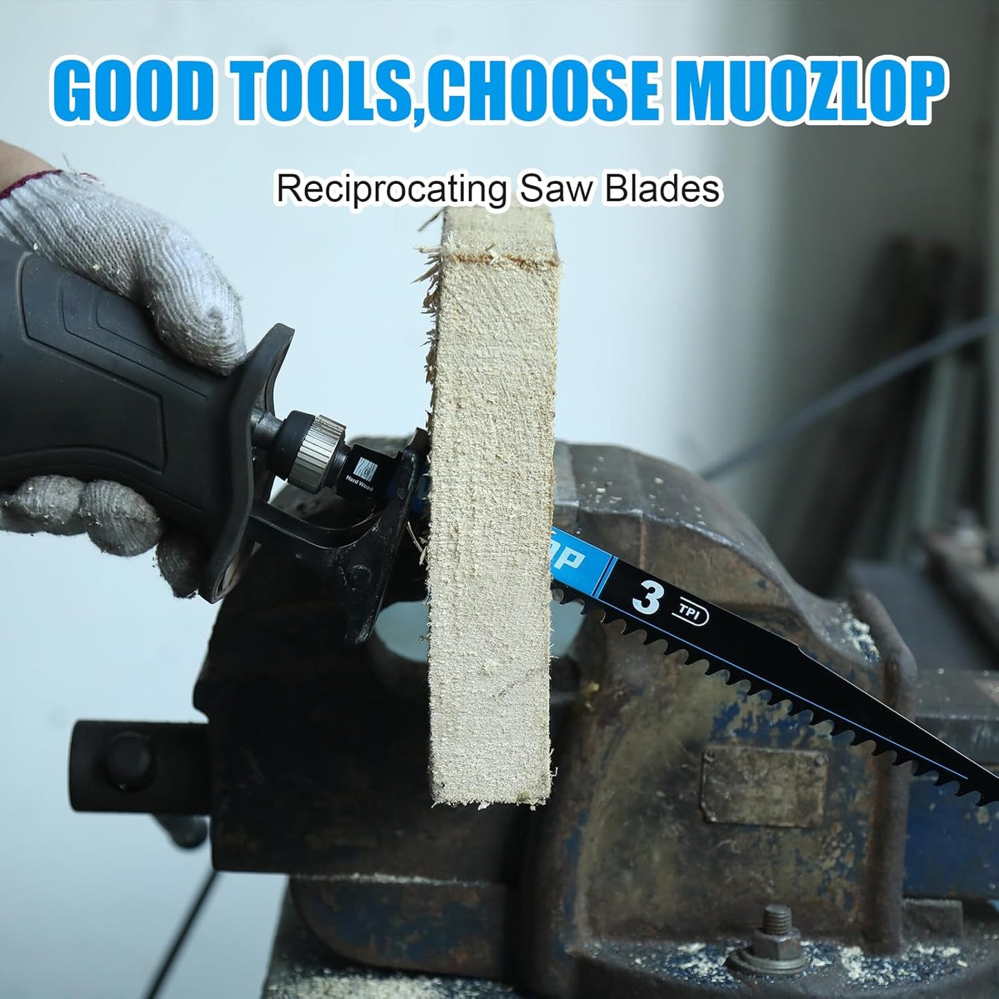 5 Pack 6 inch Reciprocating Saw Blades Set，3 TPI High Carbon Saw Blades for Wood Cutting，Saw Blades with Organizer Case (5, 3T/6inch)