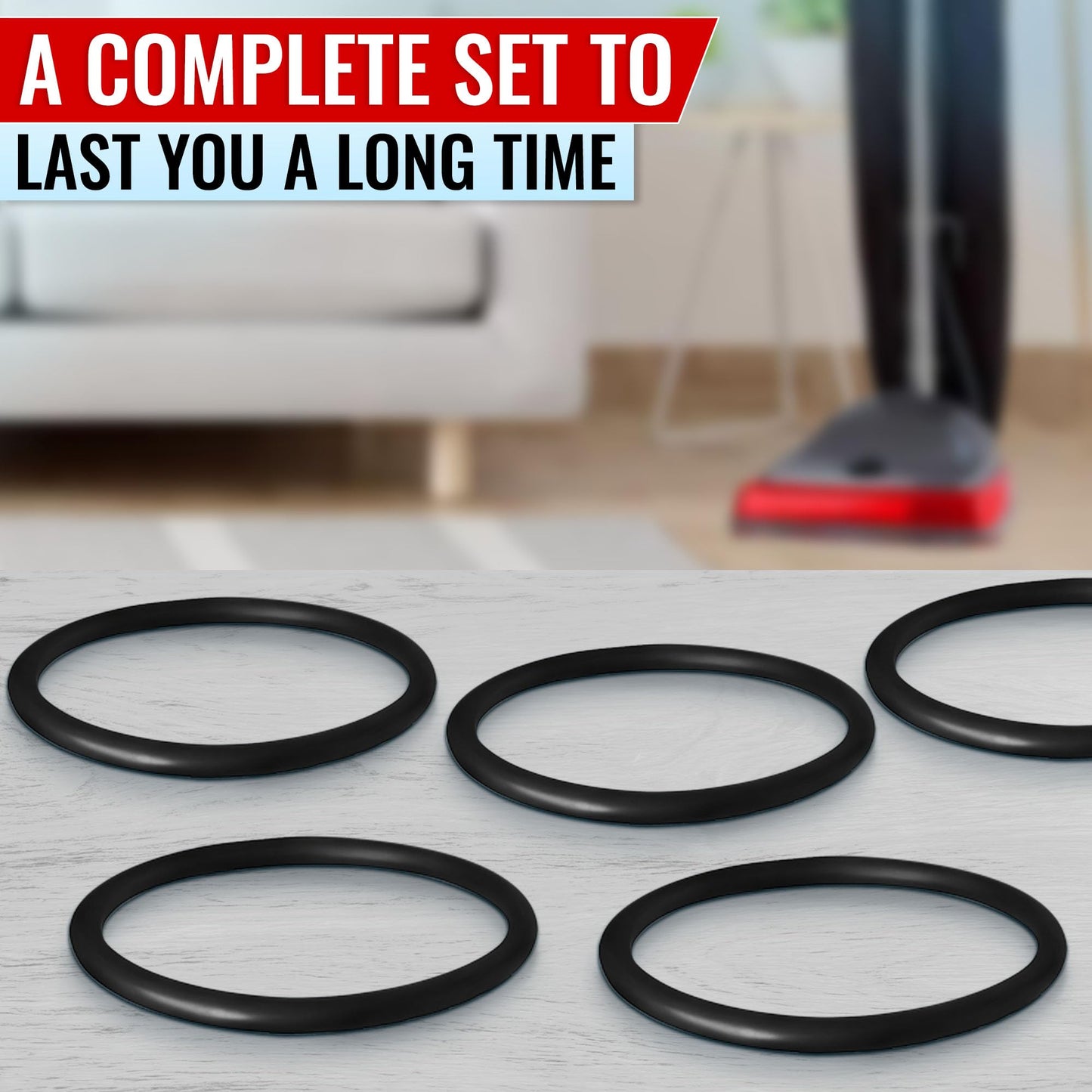 6Pcs Sanitaire Vacuum Belts - Sanitaire Vacuum Parts - Durable, Flexible, Easy Installation, Long Service Life - Compatible with SC679K, SC684, SC688, SC689, SC886, SC887, SC888, SC9050D, 1934, 1950