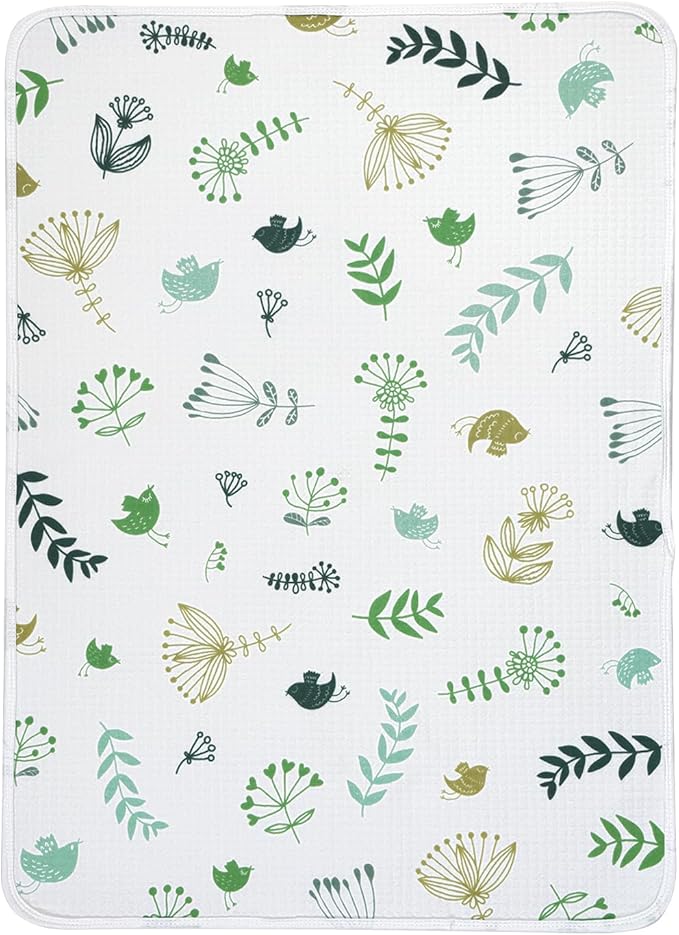 haakaa Waterproof Changing Pad Liners, 100% Cotton, Soft & Breathable (1pc, 19.5" x 27.5" Spring Breeze)