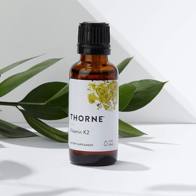 THORNE Vitamin K2 Liquid (1 mg per Drop) - Concentrated Vitamin K2 Supplement for Heart and Bone Support* - 1 Fl Oz
