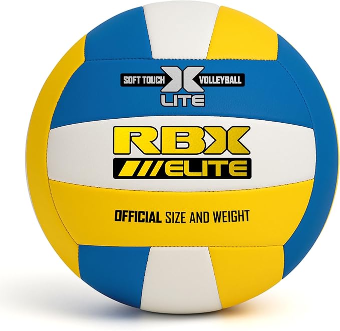 RBX Elite Performance Volleyball, Official Size 5, Soft Touch Cover, All Weather, Indoor/Outdoor