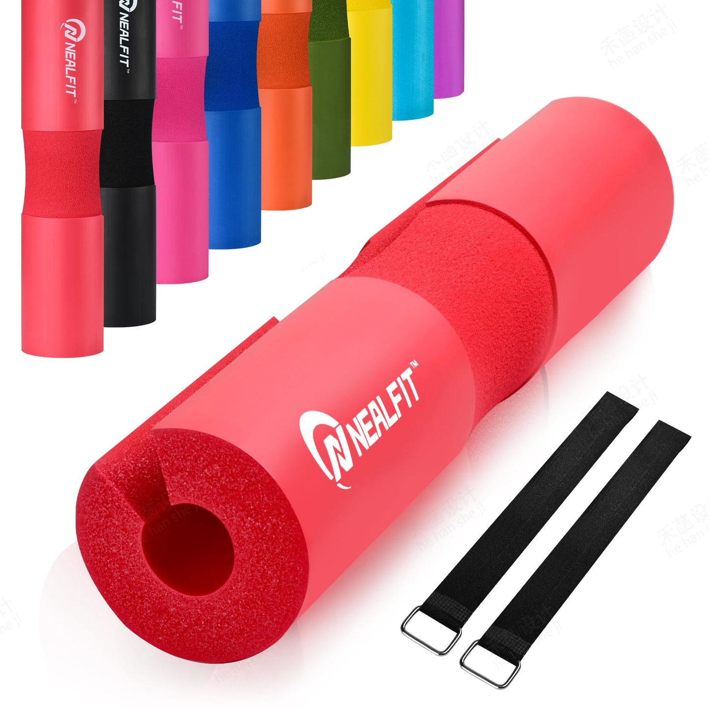 NEALFIT Barbell Pad Squat Pad for Squats—Squat Bar Pad—Great for Weightlifting,Lunges and Hip Thrusts—Foam Sponge Pad—Fit Standard and Olympic Bars Perfectly