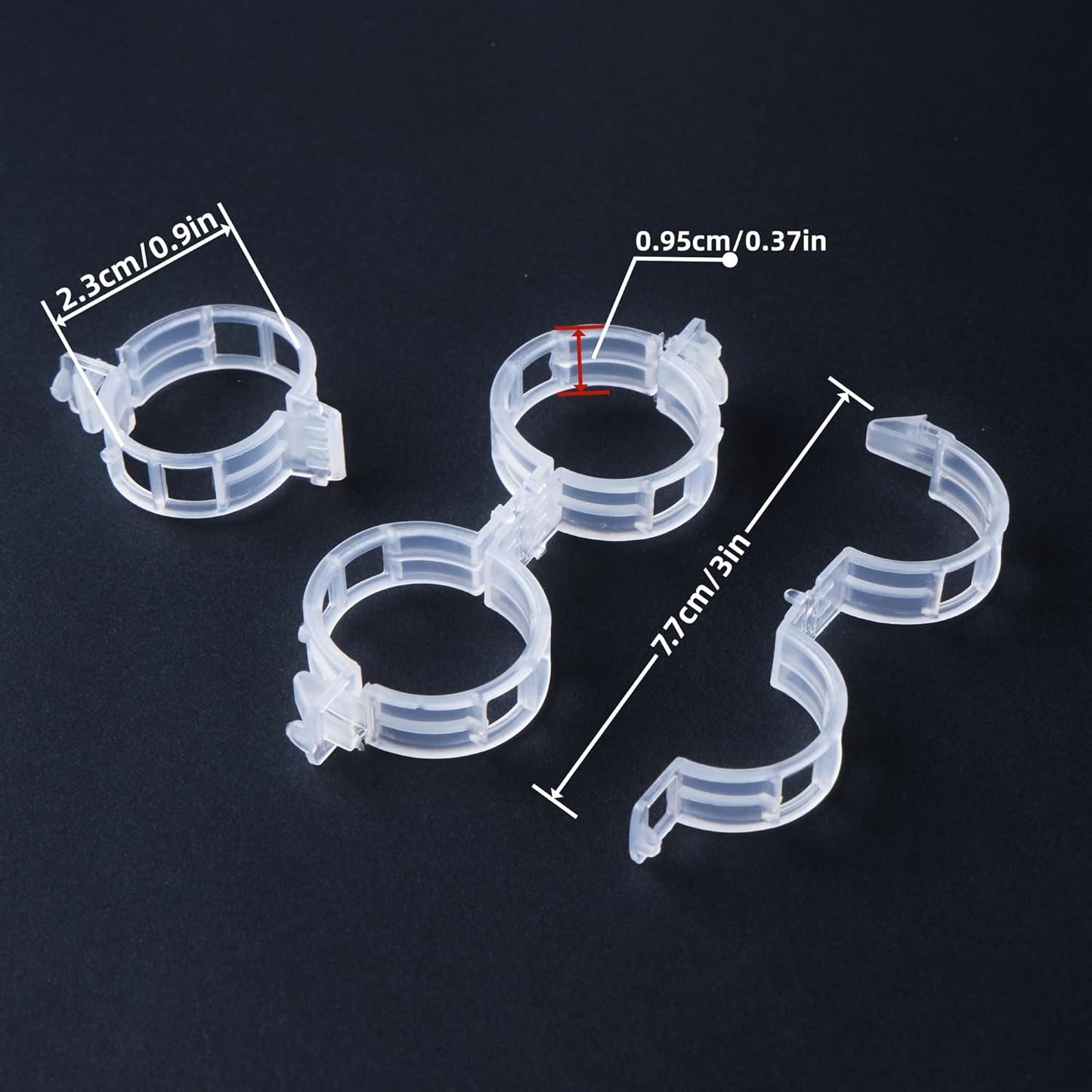 300 Pcs Plant Support Clips,Plastic Clips for Securing Plants,Tomato Vine Clips,Plant Fixing Clips,Garden Clips for Climbing Plants,Grape and Vine Vegetables (300, White)