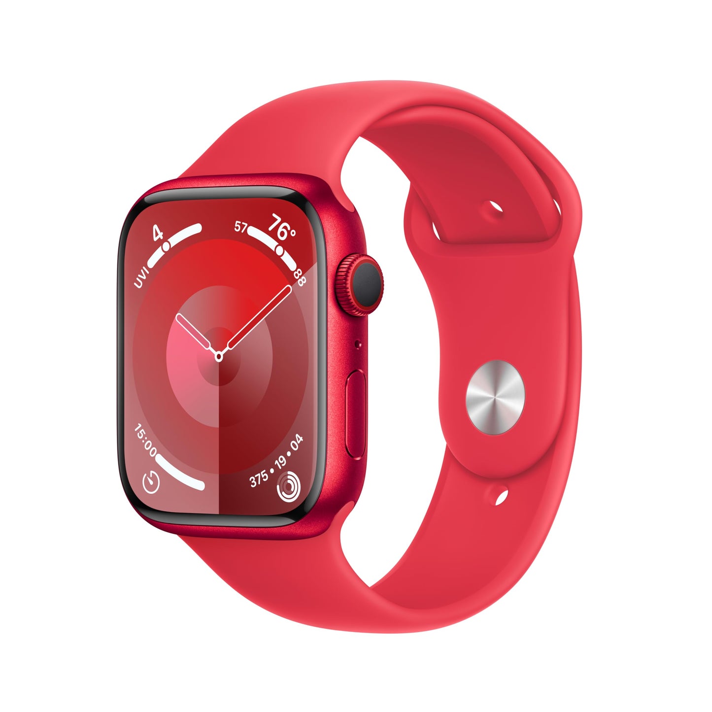 Apple Watch Series 9 [Gps + Cellular 45Mm] Smartwatch With (Product) Red Aluminum Case With (Product) Red Sport Band S/M. Fitnes