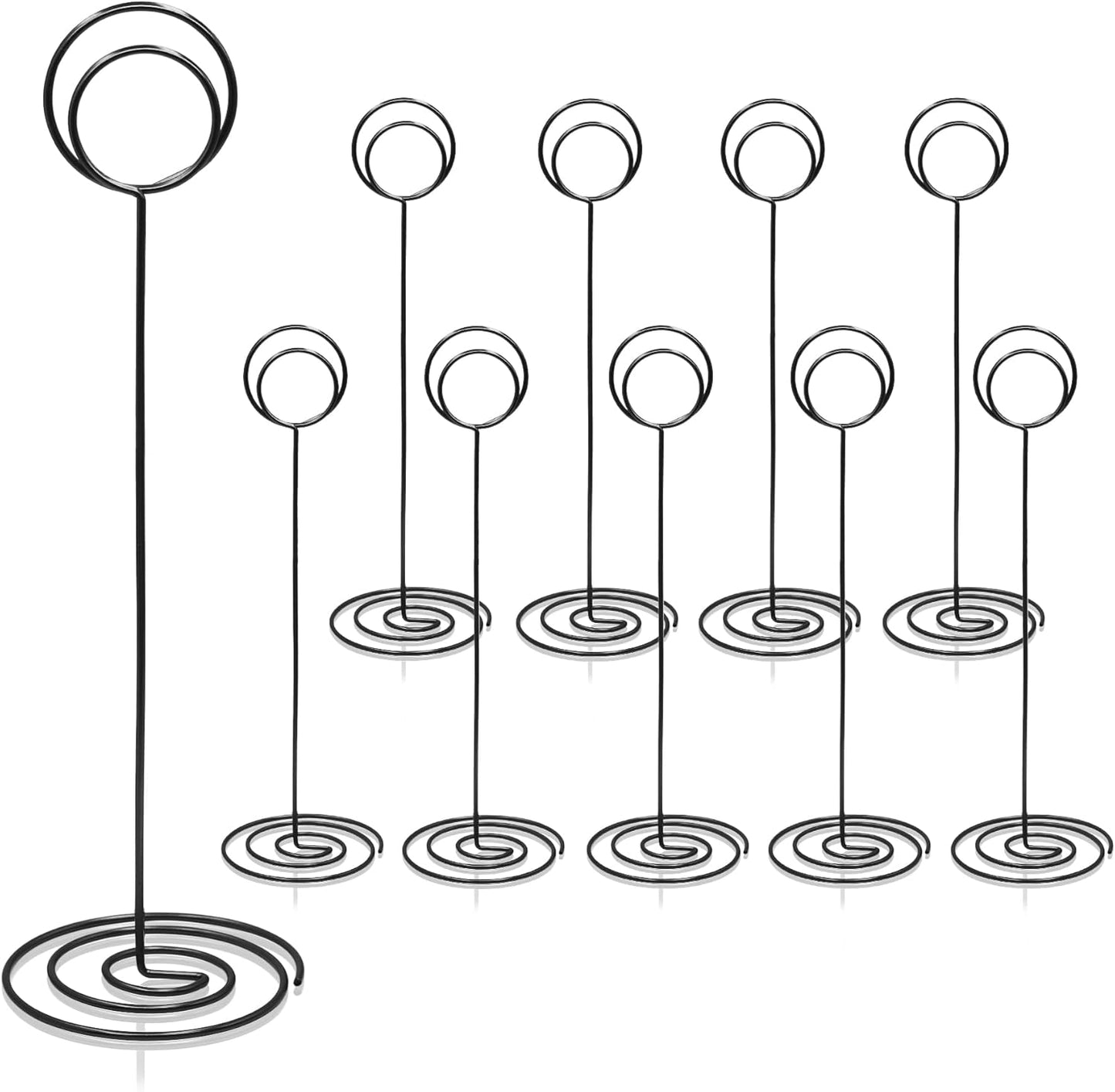 Table Number Holders 10Pcs - 8.75 inch Tall Table Number Stands Place Card Holder for Wedding Party Graduation Reception Restaurant Home Photo Picture Office Memo (Black, 8.75")