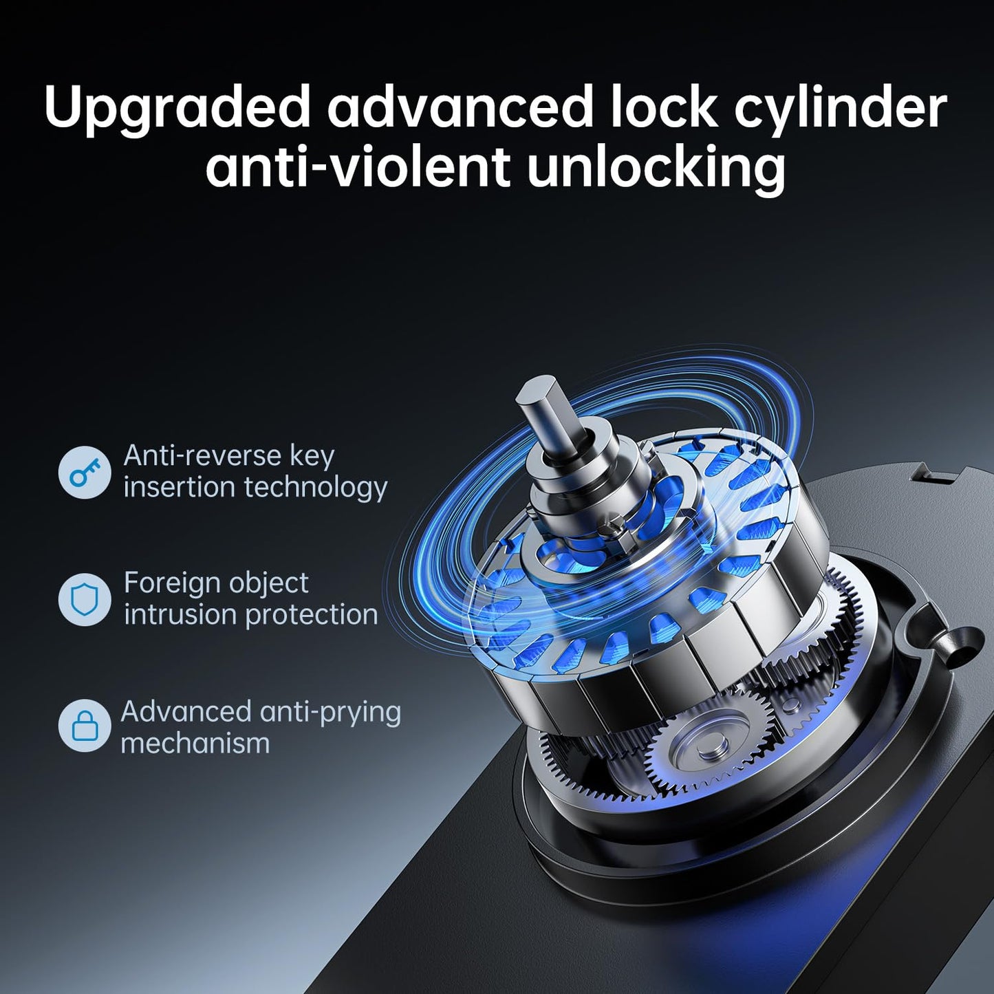 Smart Locks for Front Door: NUTOMO Keyless Entry Door Lock Deadbolt with Handle Set，Fingerprint doorlock Set,Electronic Digital Keypad Lock with Handle, Easy intall Code Auto Lock for Home Black