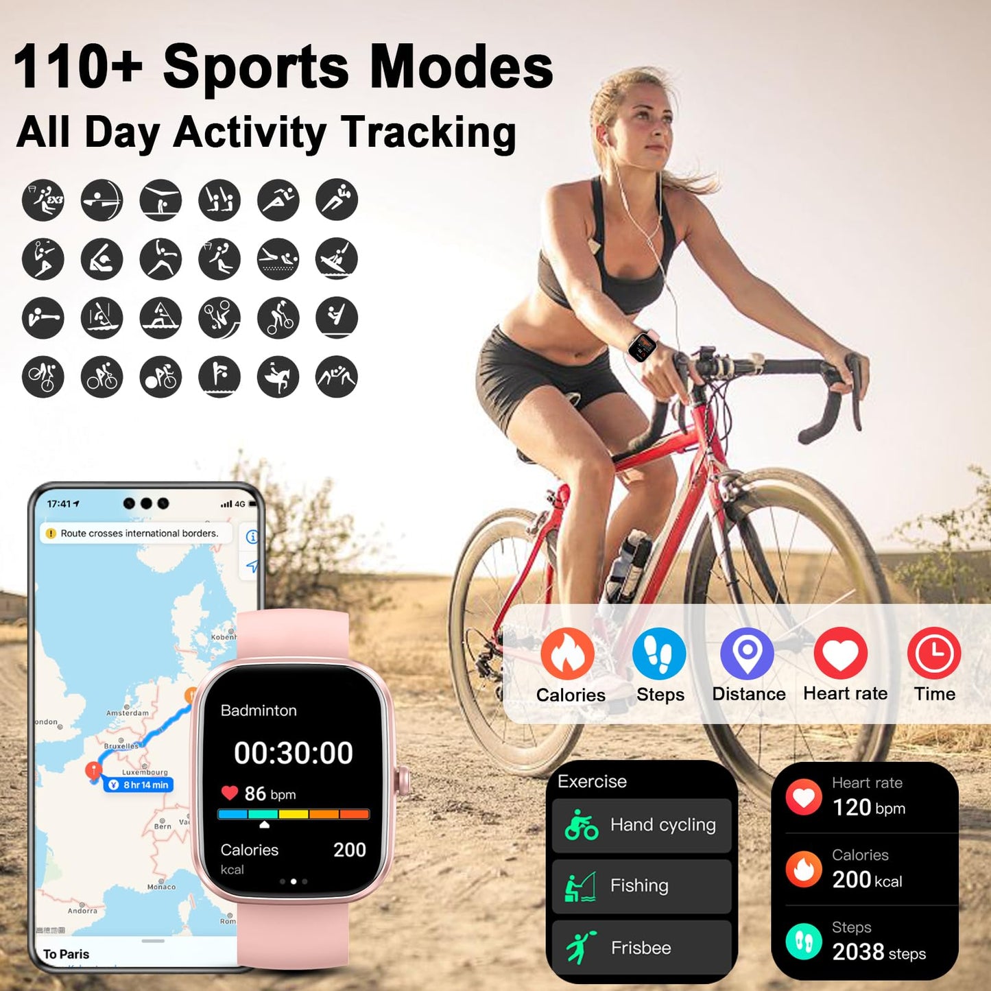 Smart Watch With Ai Chatgpt Built-In (Answer/Make Call), 1.91 Smartwatch For Men Women, 110+ Fitness Activity Tracker, Calories/