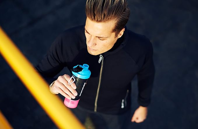 Smartshake SLIM, 17 oz Shaker Cup, Stormy Gray (Packaging May Vary)