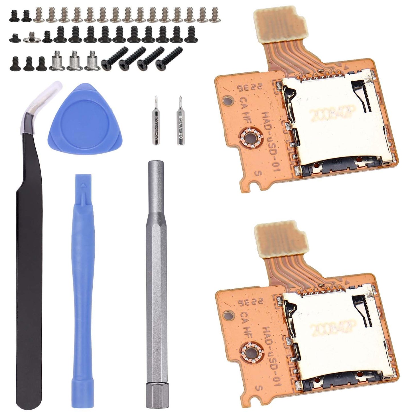 Ikpek 2pcs Micro SD Card Reader Replace for Nintendo Switch HAC-SD-01, TF Memory Card Slot Socket Reader Board Replacement for N
