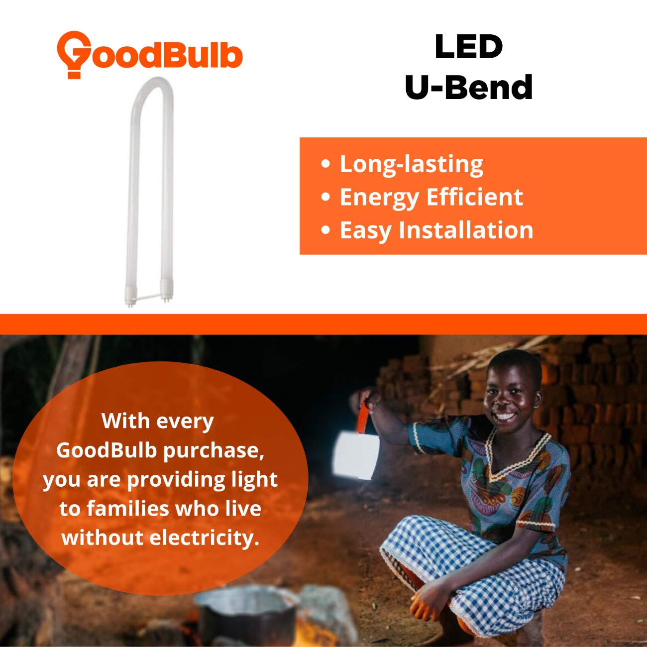 Goodbulb 15.5W T8 U Bend Fluorescent 6 Tube 5000K Daylight Medium Bi-Pin Base 2100 Lumesn 50000 Life Hours 13 Watts Car Dealership Lighting 10 Pack