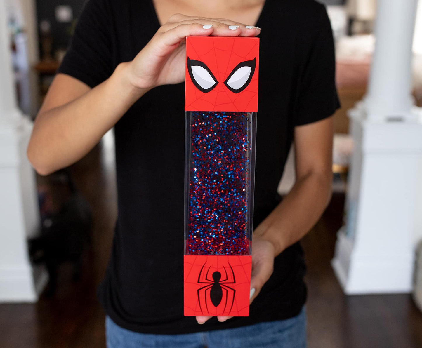 Ukonic Marvel Spider-Man Motion Lamp - LED Nightstand Light, 12 Inches, Metal, Home Decor for Bedroom, Desk, Living Room
