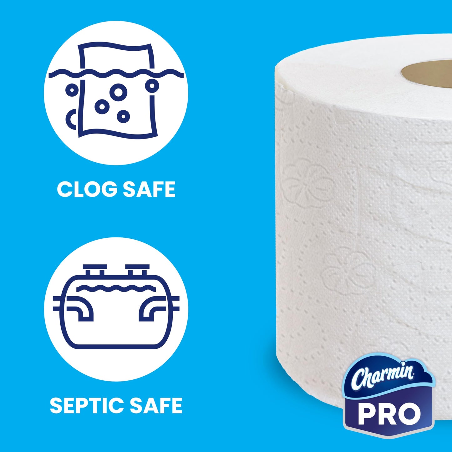 Charmin Commercial Bathroom Tissue, Septic Safe, Individually Wrapped, 2-Ply, White, 450 Sheets/roll, 75 Rolls/carton