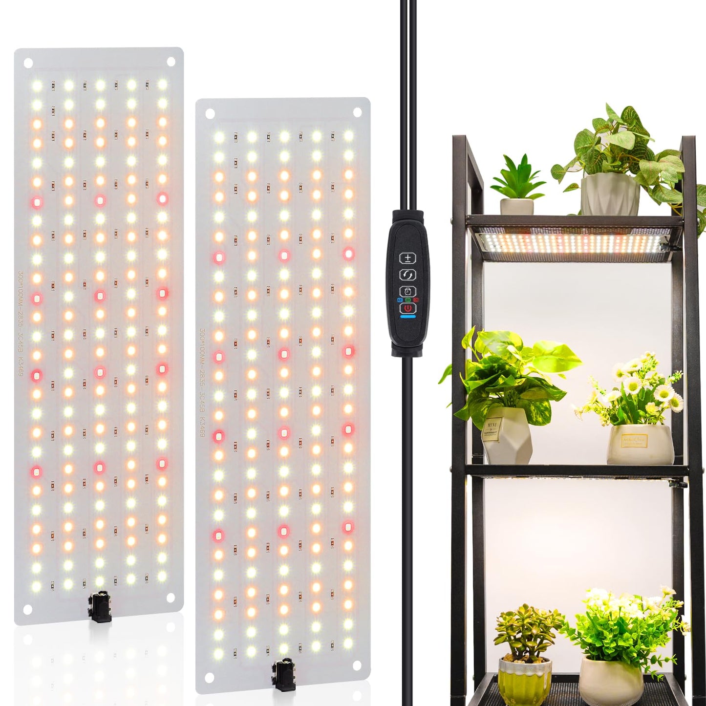 Lbw Plant Grow Light  Full Spectrum Plant Light For Indoor Growing  270 Leds Growing Lamp With Auto On/Off Timer 4/8/12H  3 Lighting Modes  10 Dimmable Levels  2 Pack