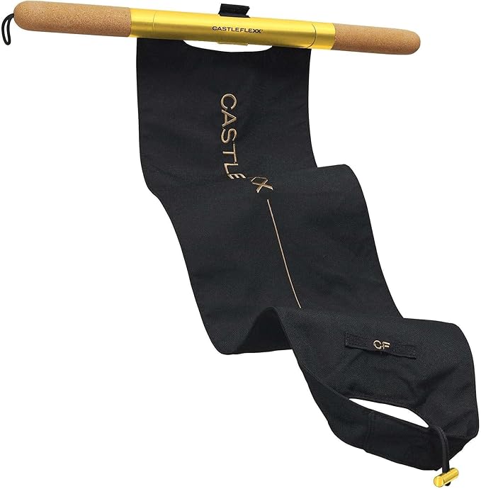 CastleFlexx Mobility and Full Body Strengthening Device | Non-Elastic Stretch Strap with Natural Premium Cork Handles for ...