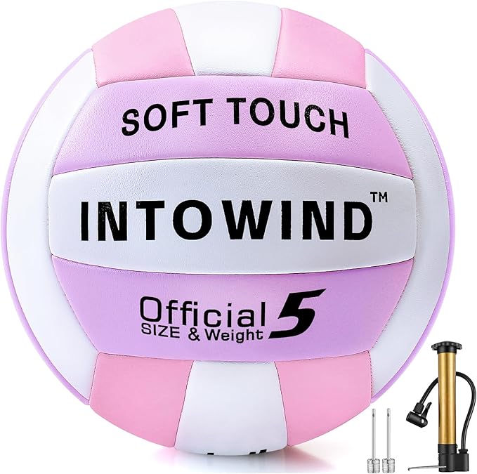 INTOWIND Volleyball Soft Touch Volleyballs Beach Volleyball Outdoor Indoor Volleyballs Beach Park Gym Games Training Offic...