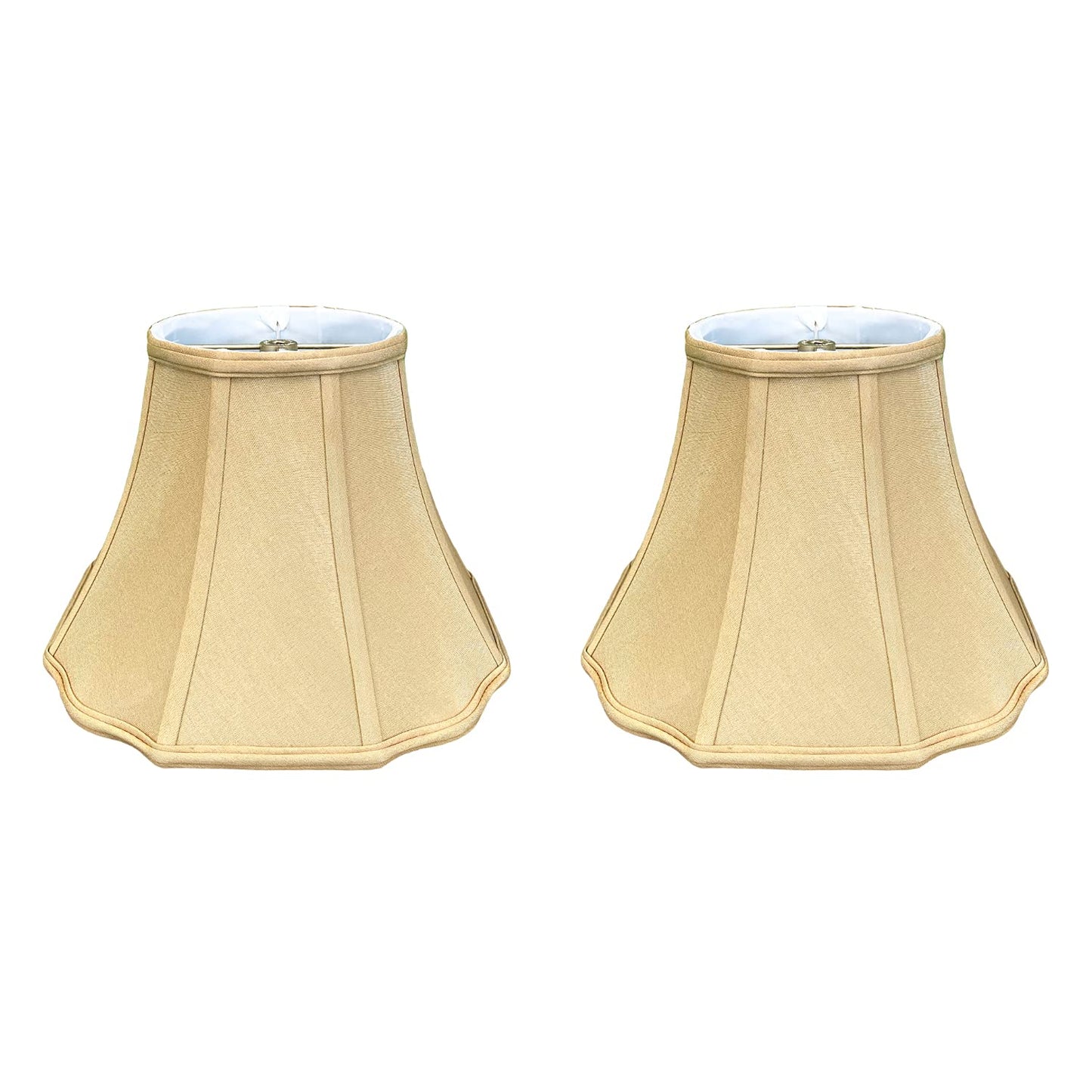 Royal Designs, Inc. Flare Bottom Lamp Shade 9 x 16 x 12 Antique Gold Model BSO-701-16AGL-2, 2-Pack