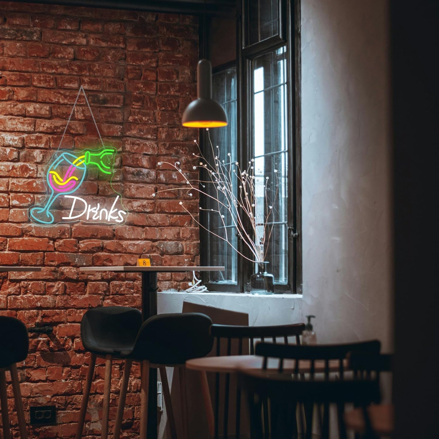 NOSUN Drink Neon Sign Neon Pouring Wine Drinking Alcohol LED Lights for Wall Decor USB Light Up Signs Home Beer Bar Bedroom Restaurant Man Cave Cafe Bistro Club Party Decorations Gift